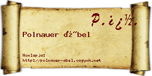 Polnauer Ábel névjegykártya